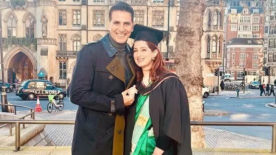 Twinkle Khanna graduates in style, with Akshay Kumar's proud cheers as her soundtrack 1 Twinkle Khanna